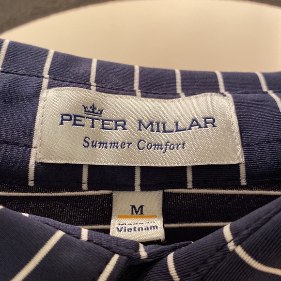 Peter Millar Navy Golf shirt. - Picture 2 of 3